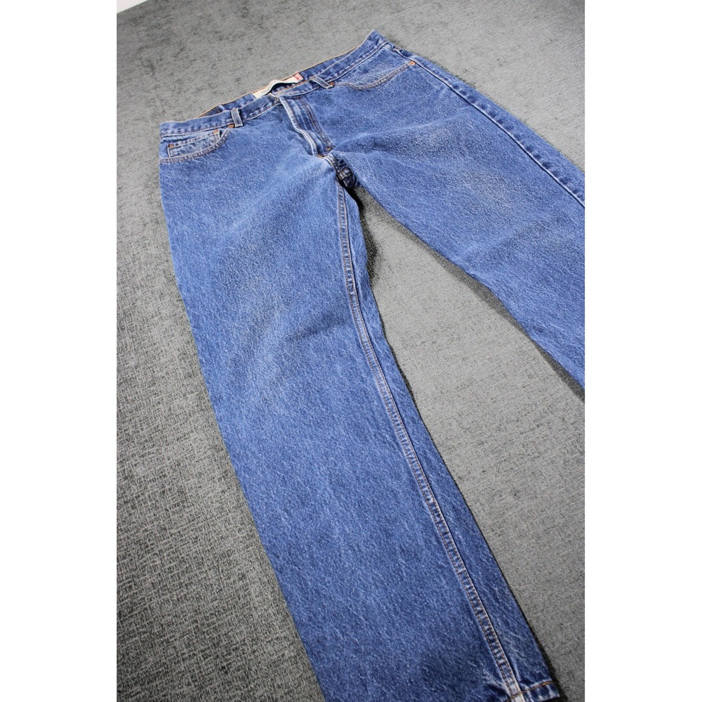 Levis 505 Regular Fit Jeans Mens 36x32 Blue Denim Straight Leg Pants Medium Wash